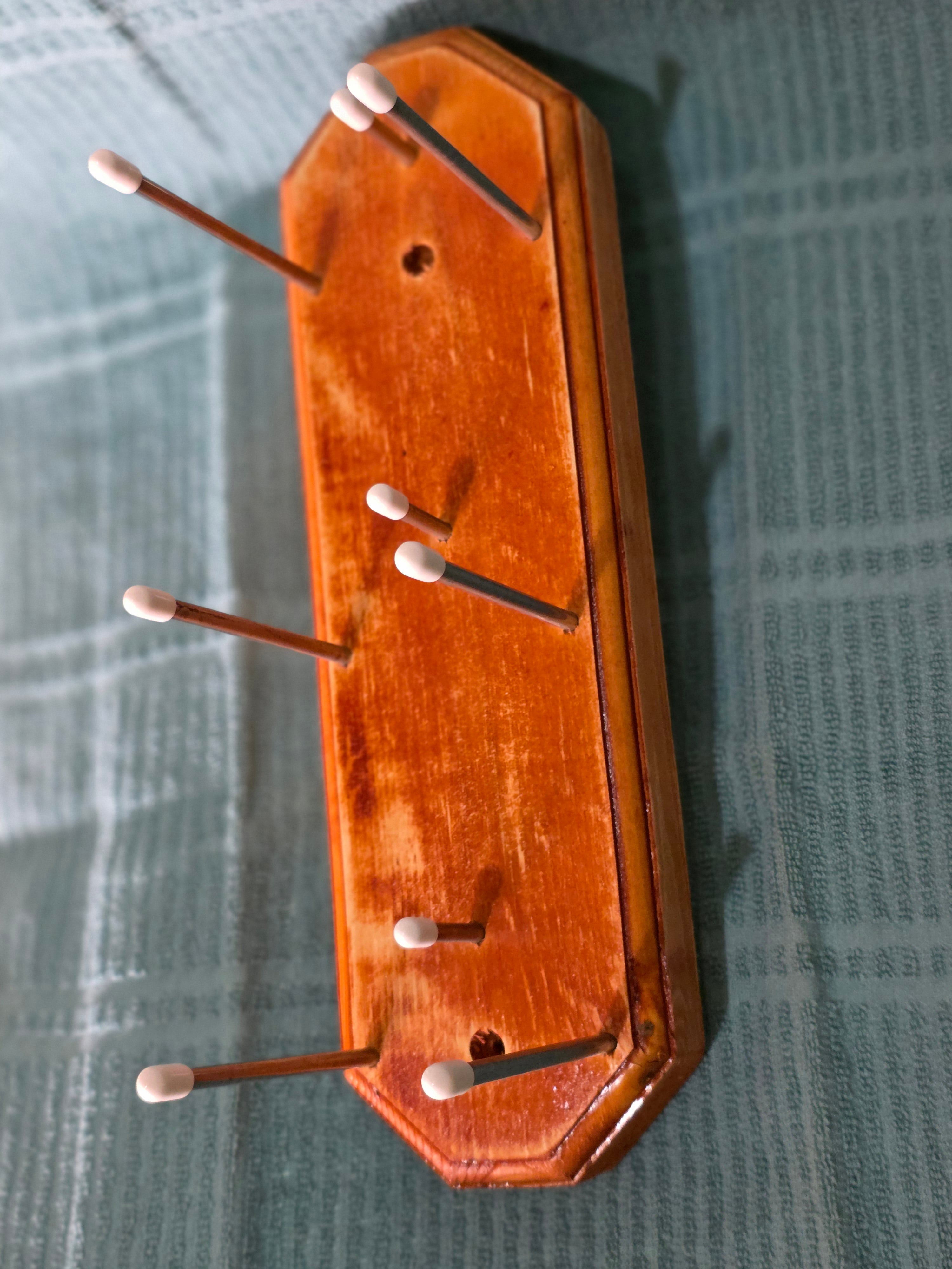Lid Grid Wall Mount Option - Rustic Finish Look- Rust Color